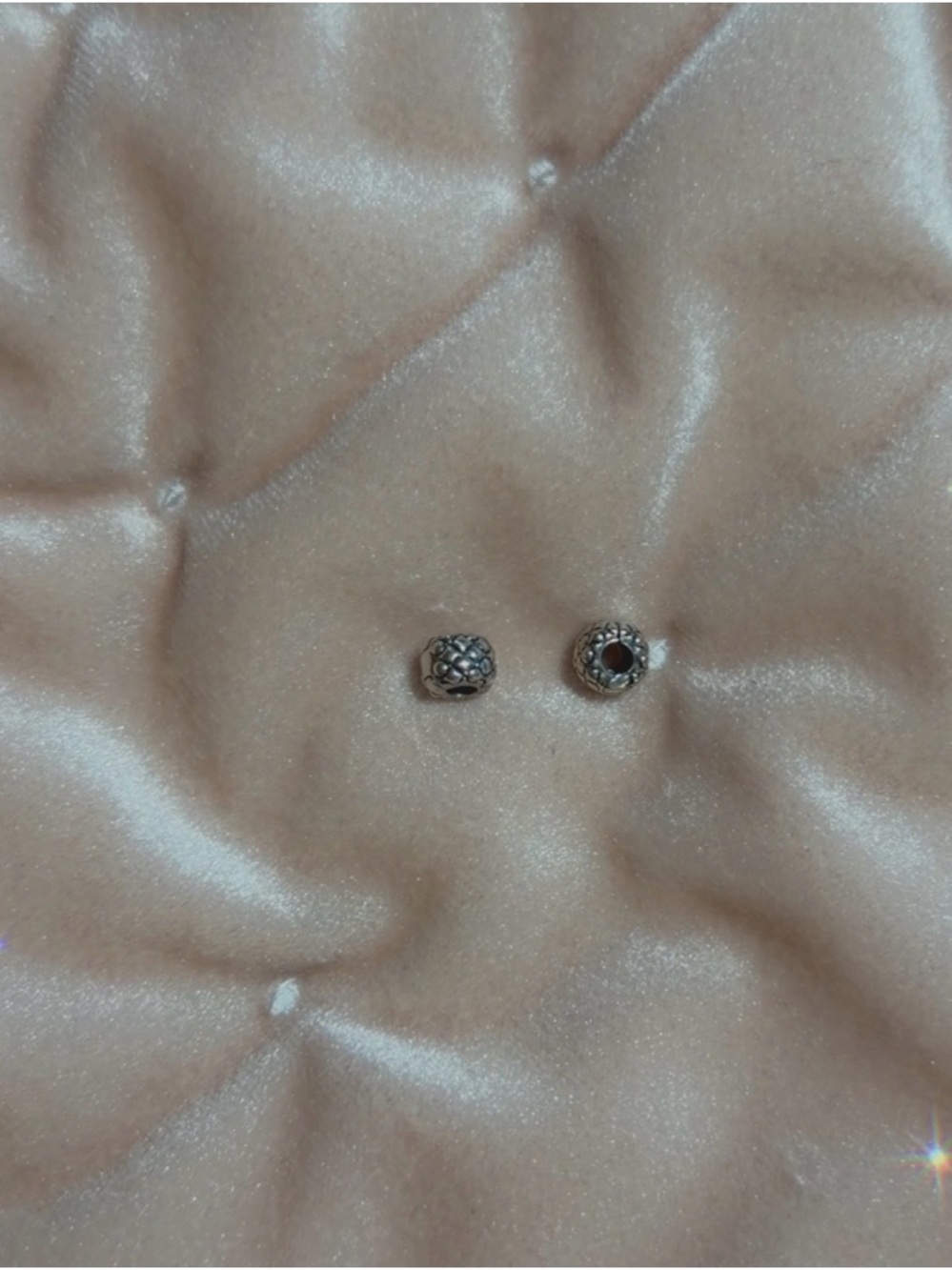 Authentic Pandora Sterling Silver Studded Clip Charm.